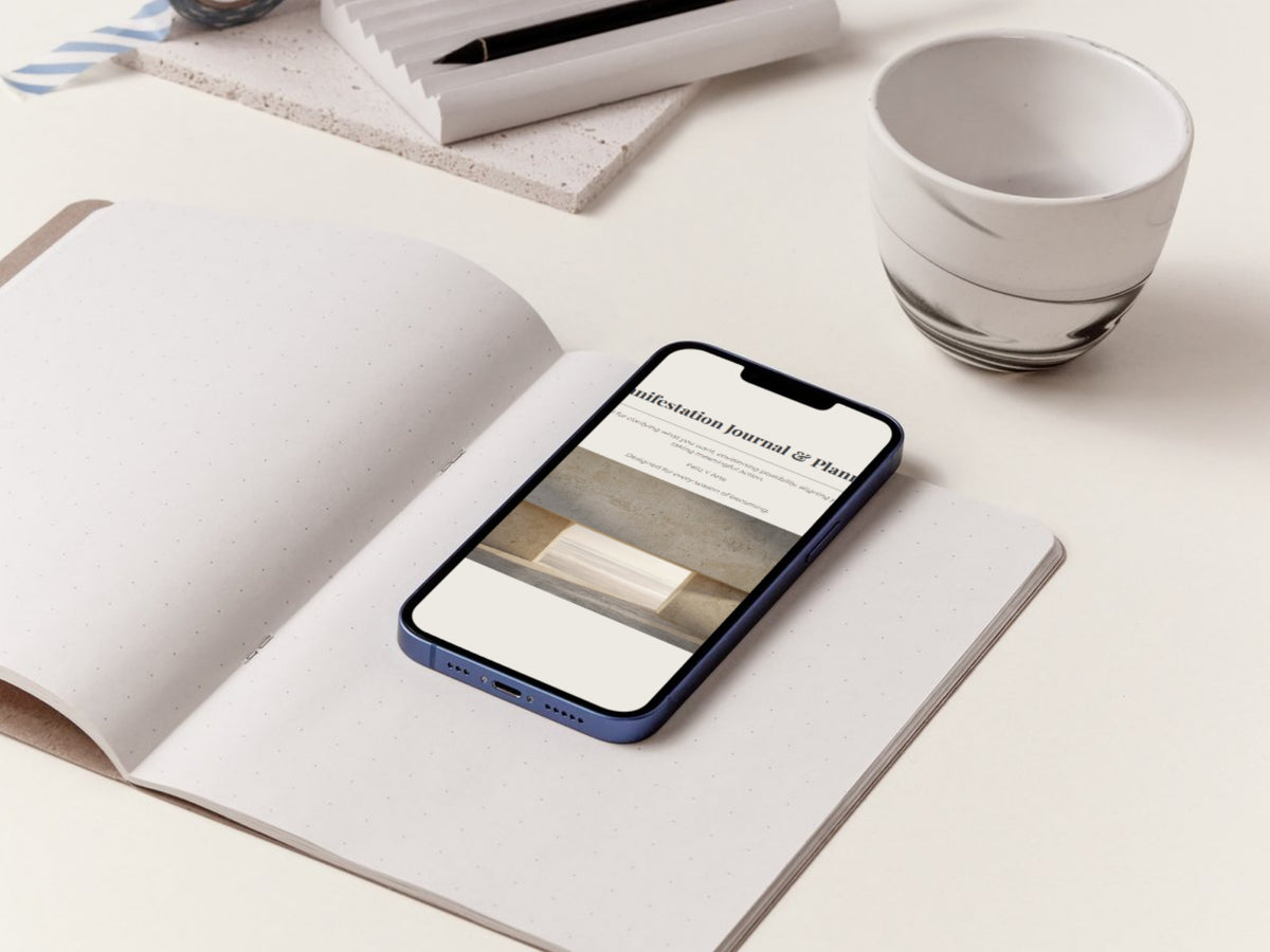 Manifestation Journal & Planner Bundle PDF | 63-Page Minimalist Goal Planner