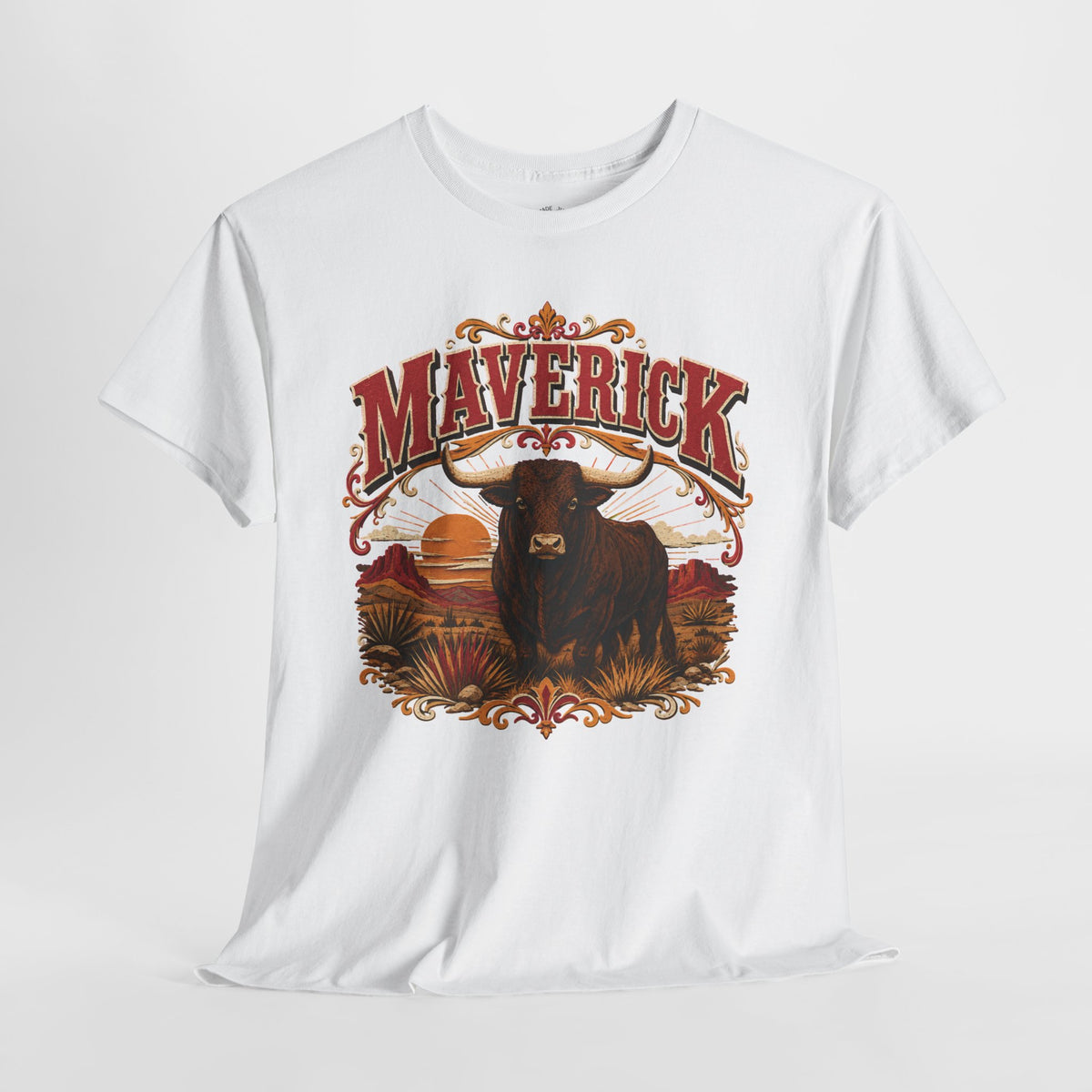 Maverick Shirt: Vintage Western Bull Graphic Tee