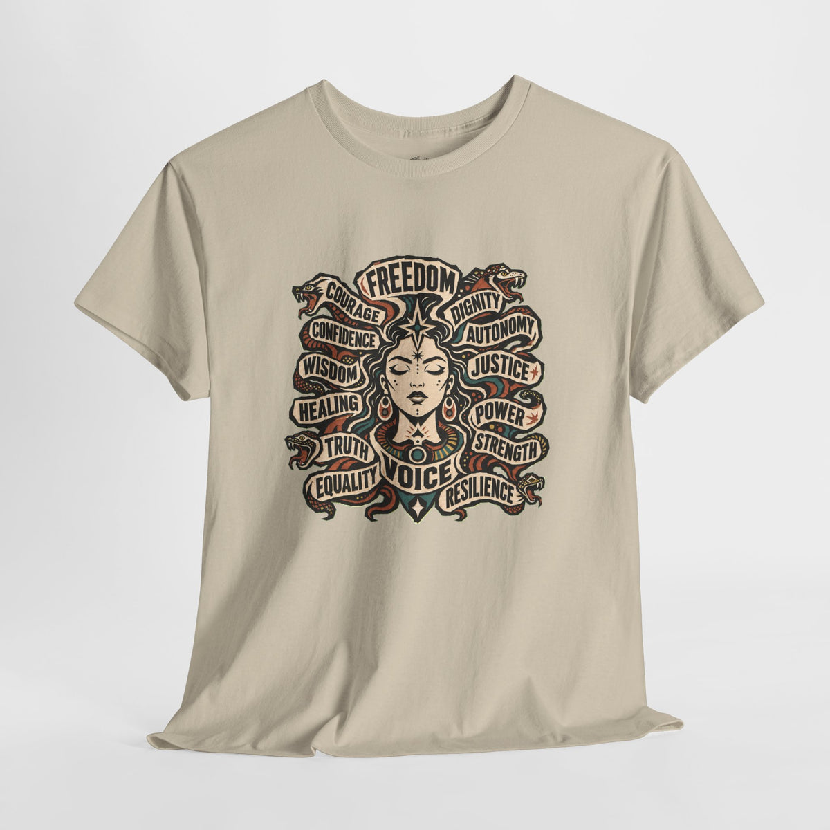 Empowerment Shirt: Serpent Portrait Graphic Tee