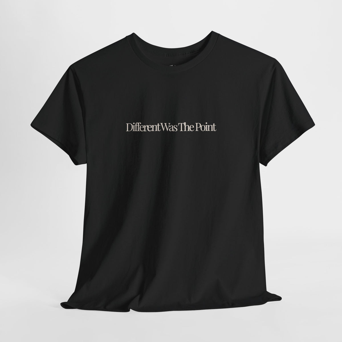 Individuality Shirt, Different Was the Point, Minimalist Unisex Cotton Tee