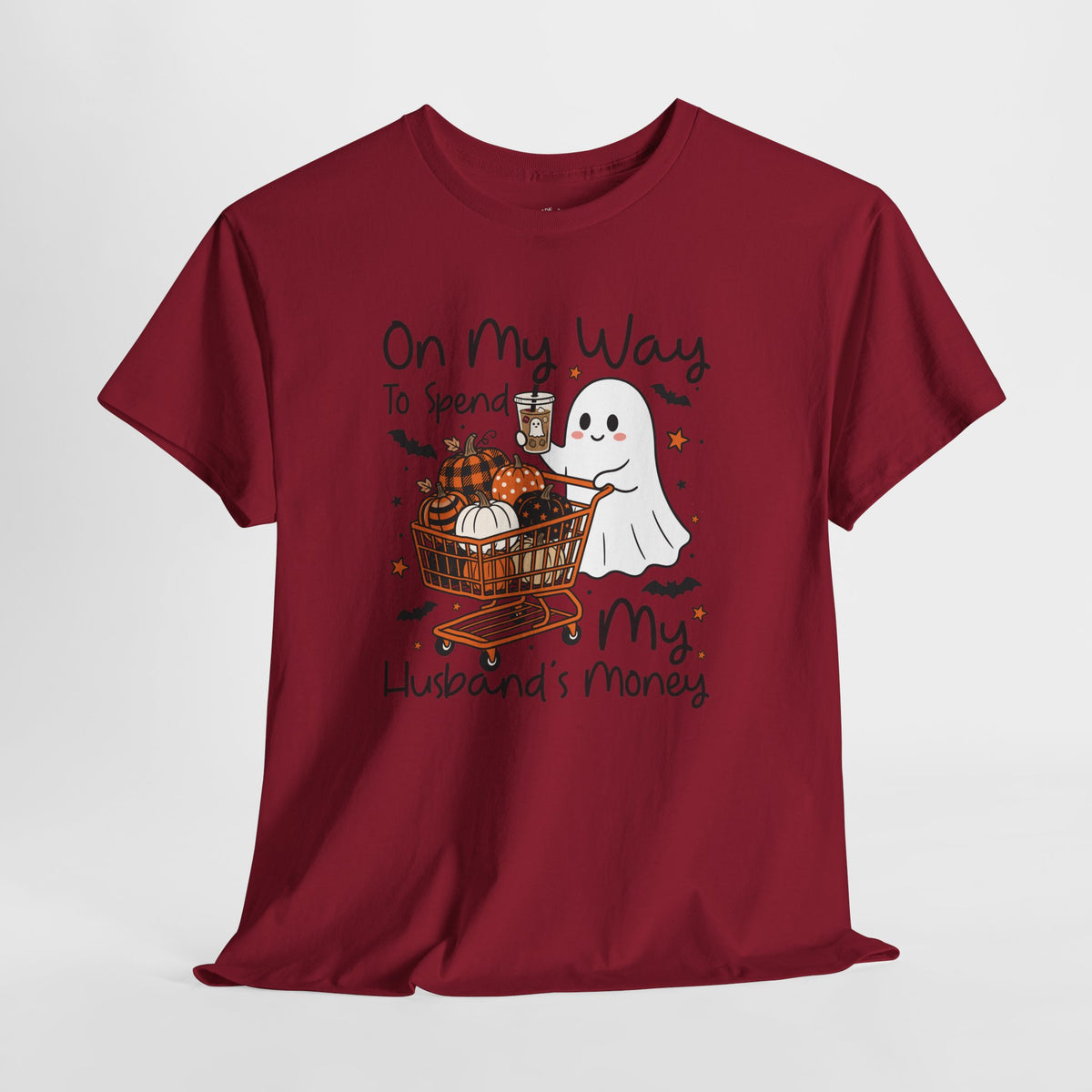 Funny Halloween Shirt: Husbands Money Ghost Shopping Tee