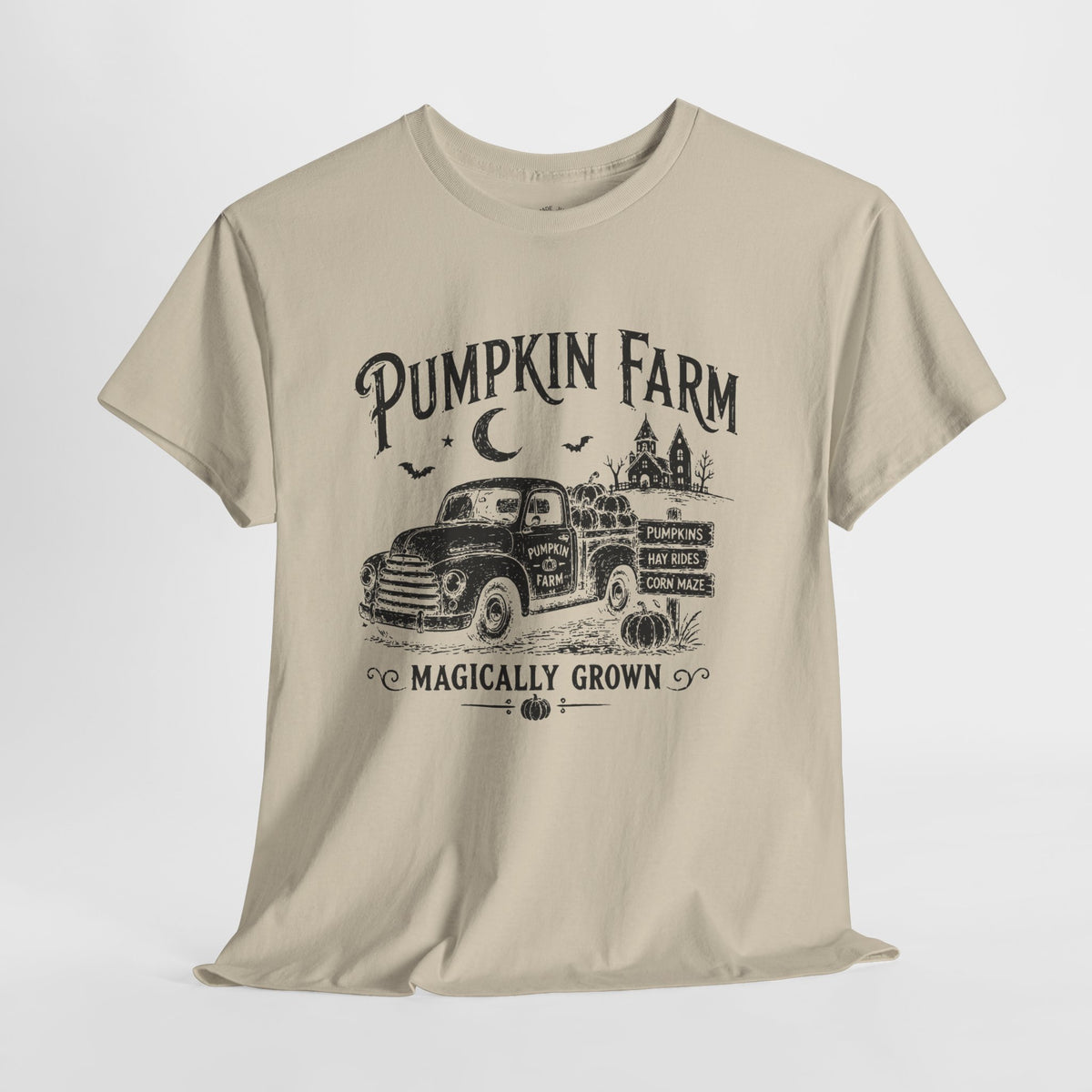 Pumpkin Patch T-Shirt: Vintage Farm Truck, 100% Cotton