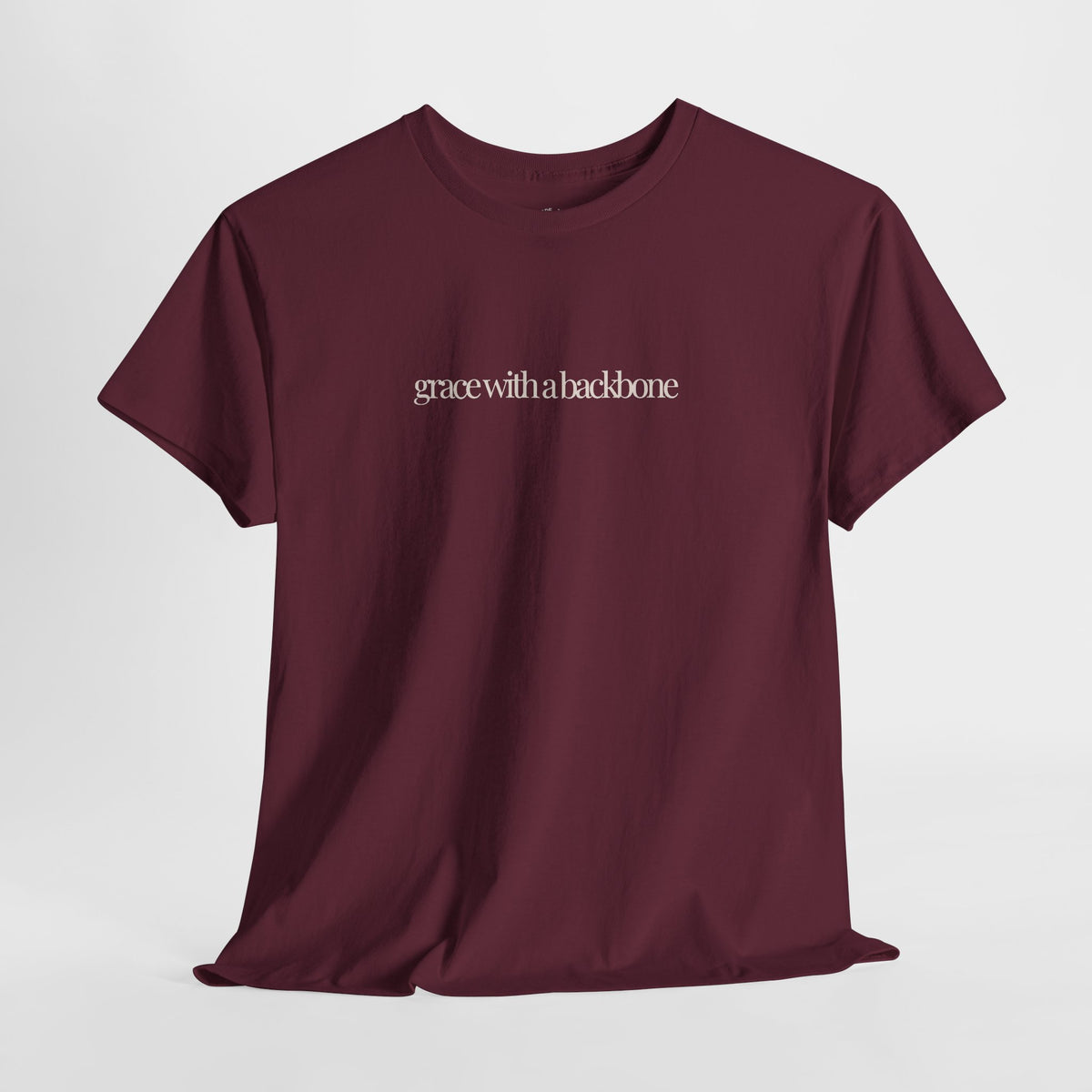 Grace Quote Shirt, Grace With a Backbone, Minimalist Cotton Tee