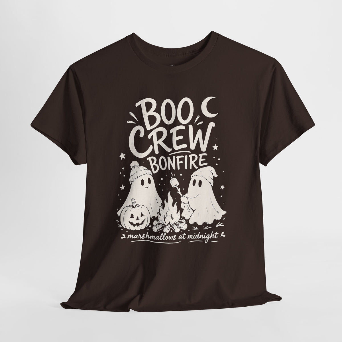 Boo Crew Ghost Bonfire Tee, Camping Outfit, Halloween Top, Fall Festival Casual Wear