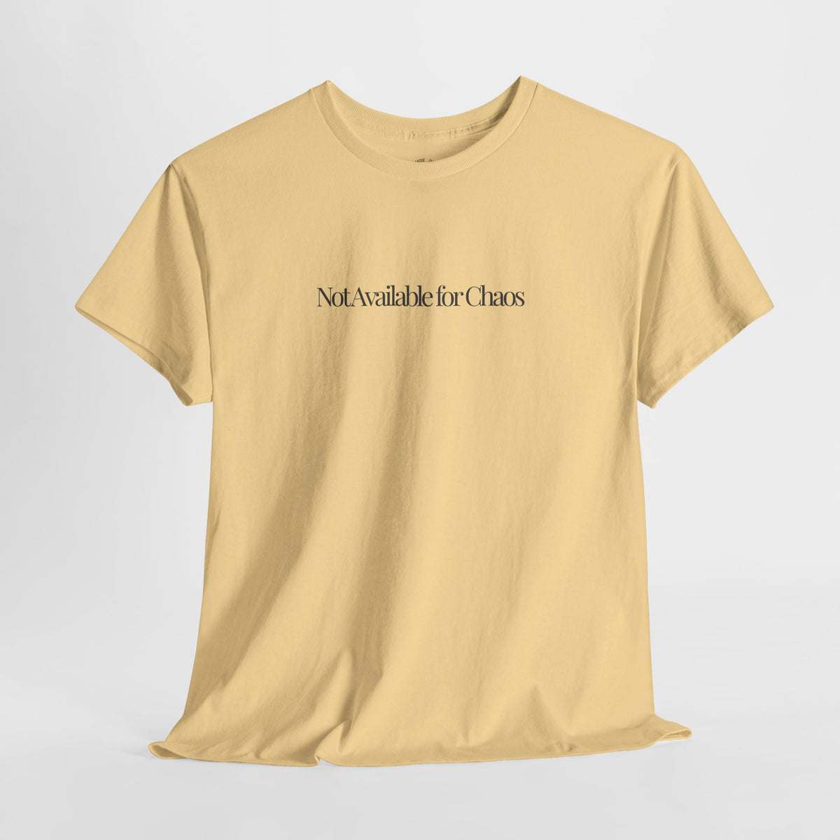 Boundaries Shirt, Not Available for Chaos, Minimalist Unisex Cotton Tee