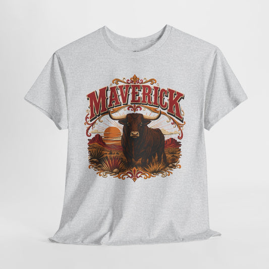 Maverick Shirt: Vintage Western Bull Graphic Tee
