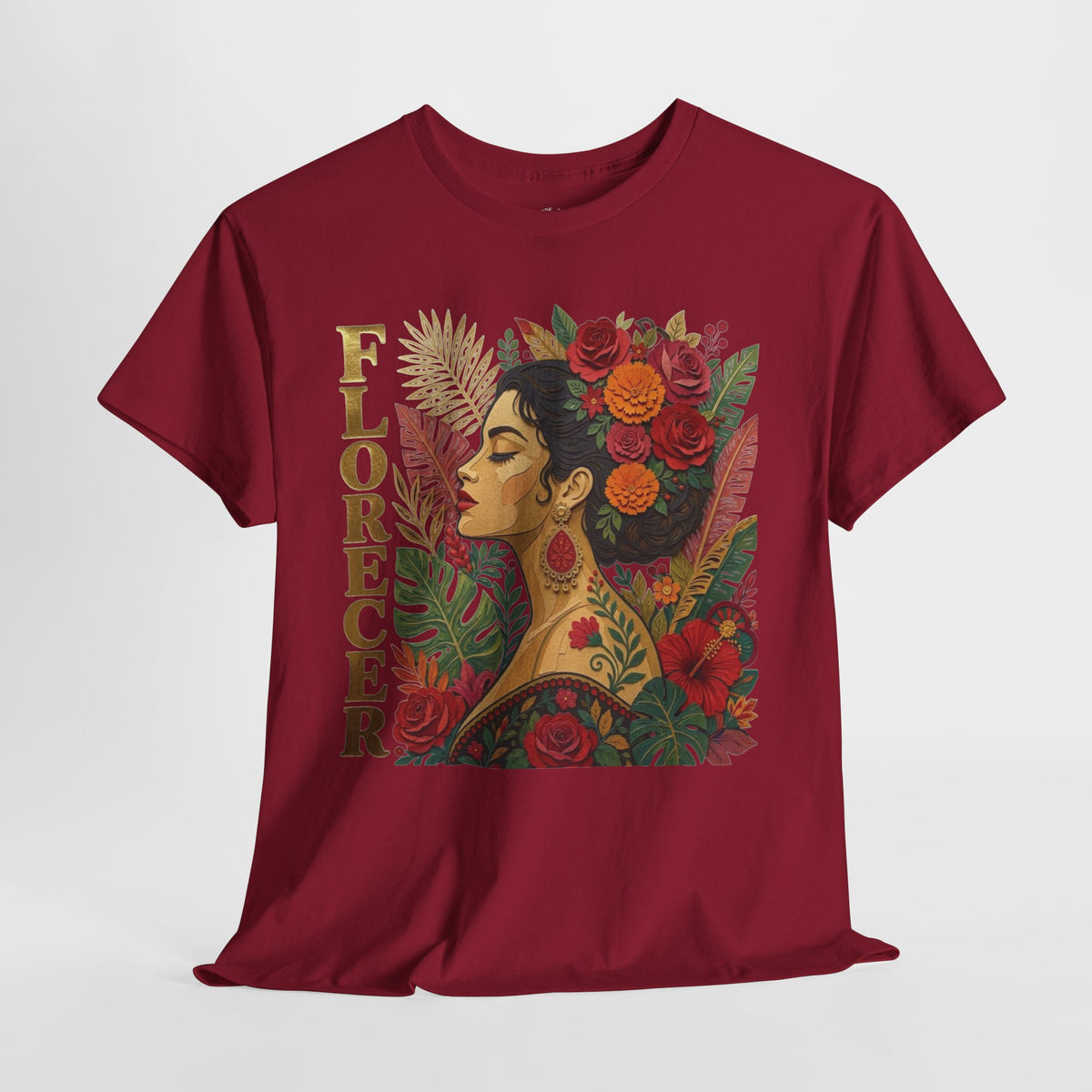 Florecer Graphic Tee: Floral Latina Portrait