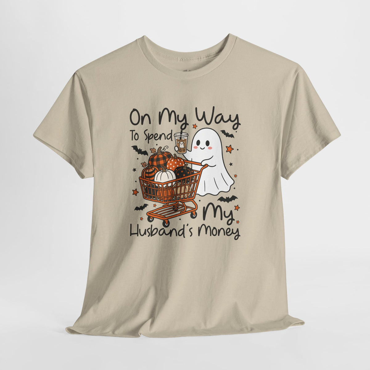 Funny Halloween Shirt: Husbands Money Ghost Shopping Tee
