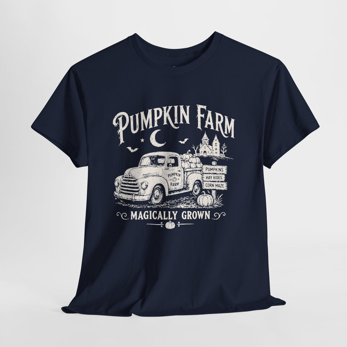 Pumpkin Patch T-Shirt: Vintage Farm Truck, 100% Cotton