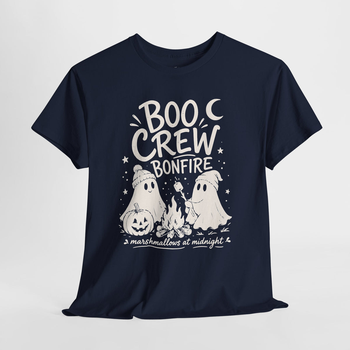 Boo Crew Ghost Bonfire Tee, Camping Outfit, Halloween Top, Fall Festival Casual Wear