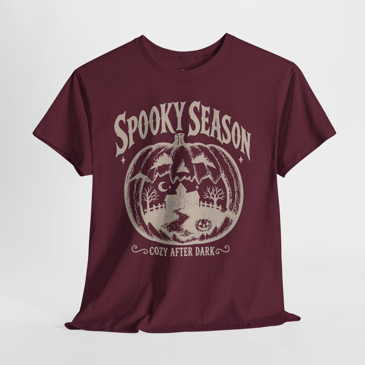 Spooky Season T-Shirt: Haunted Pumpkin, 100% Cotton