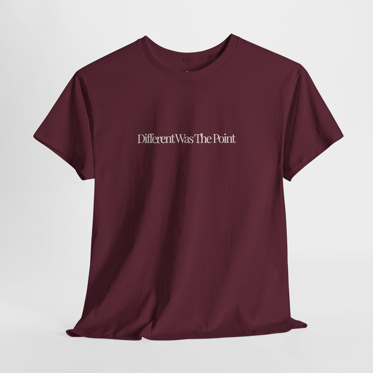 Individuality Shirt, Different Was the Point, Minimalist Unisex Cotton Tee