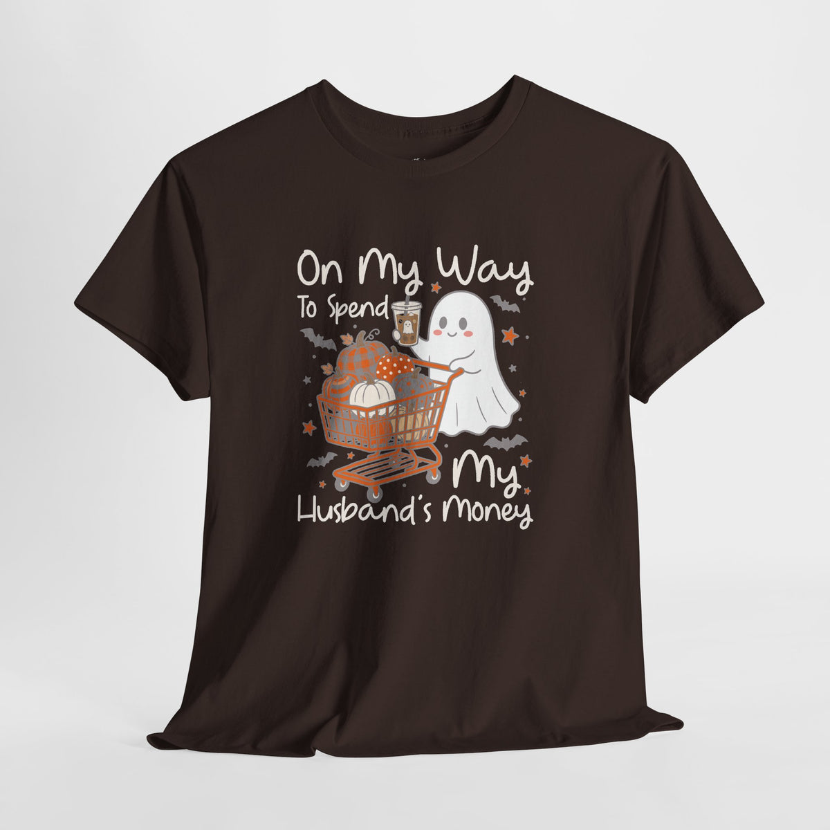 Funny Halloween Shirt: Husbands Money Ghost Shopping Tee