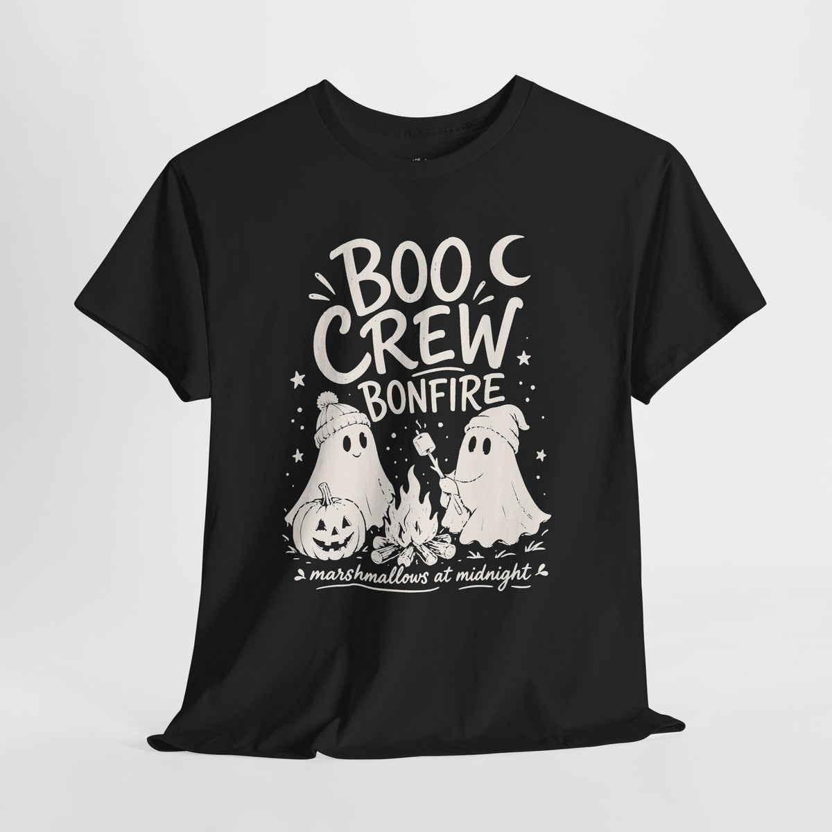 Boo Crew Ghost Bonfire Tee, Camping Outfit, Halloween Top, Fall Festival Casual Wear