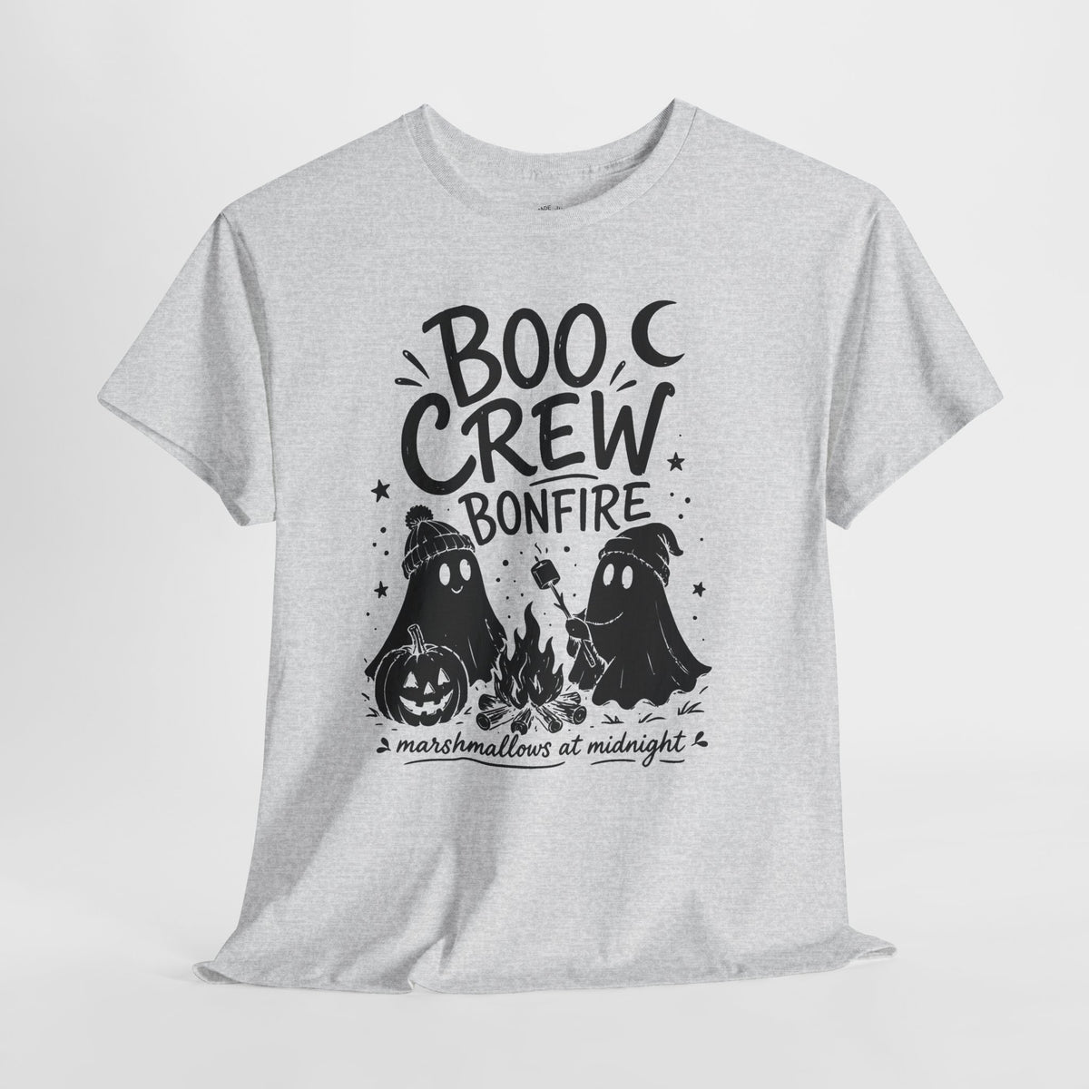 Boo Crew Ghost Bonfire Tee, Camping Outfit, Halloween Top, Fall Festival Casual Wear