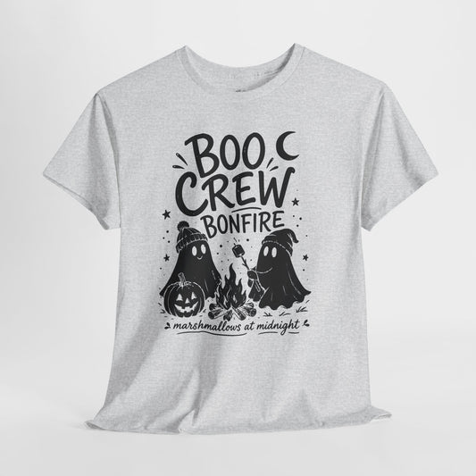 Boo Crew Ghost Bonfire Tee, Camping Outfit, Halloween Top, Fall Festival Casual Wear