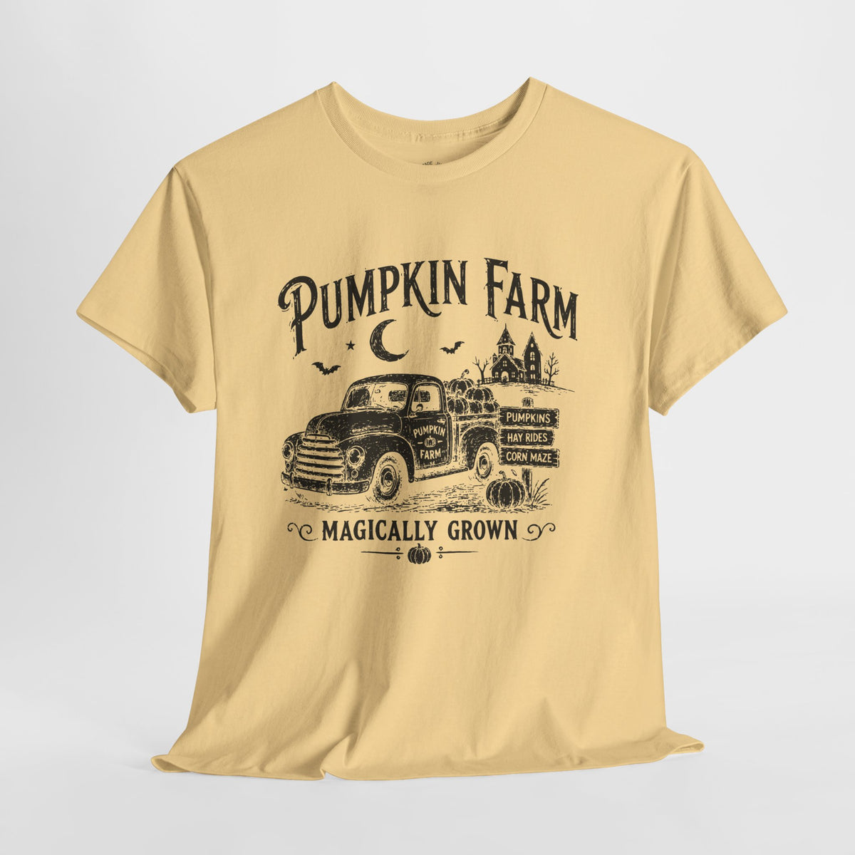 Pumpkin Patch T-Shirt: Vintage Farm Truck, 100% Cotton