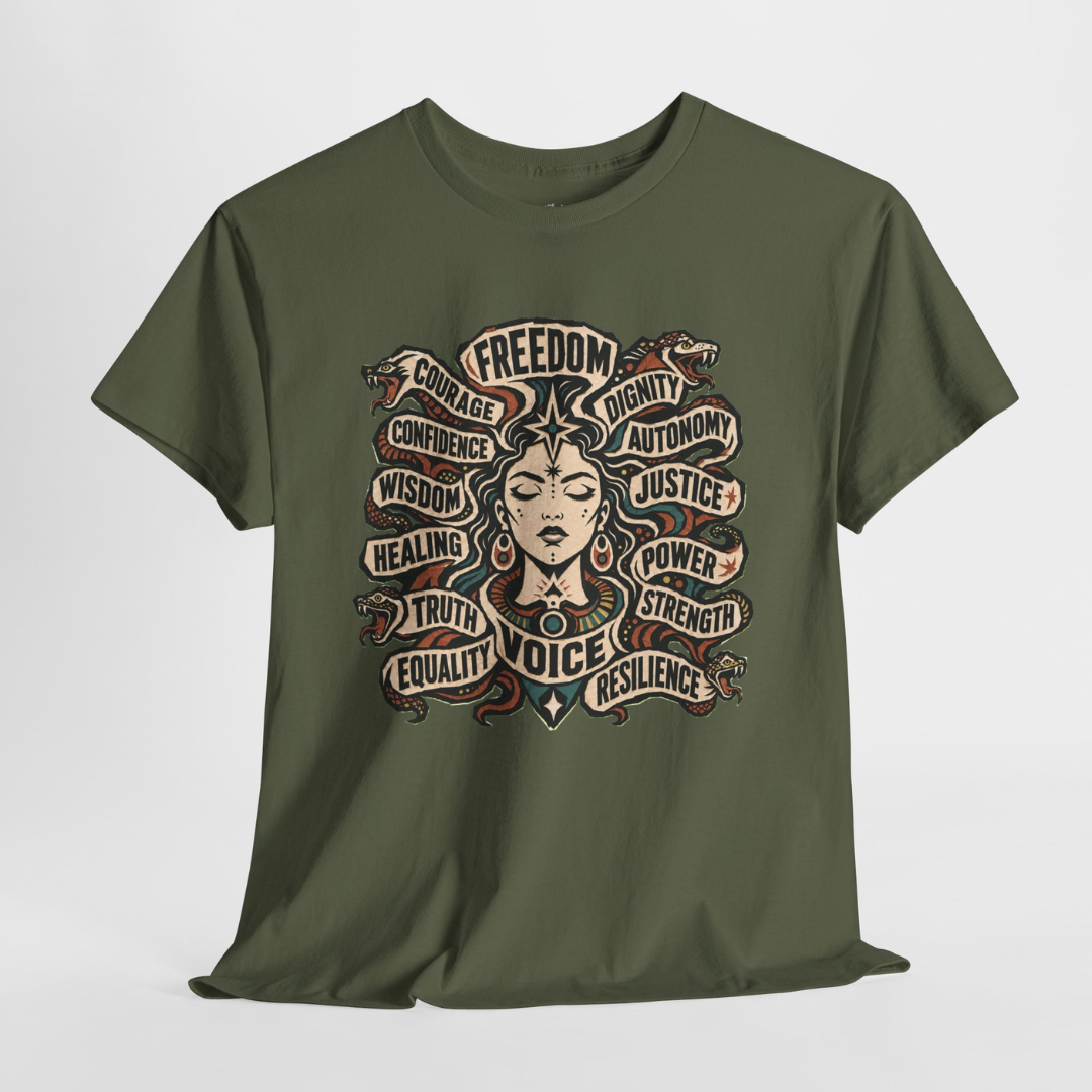 Empowerment Shirt: Serpent Portrait Graphic Tee
