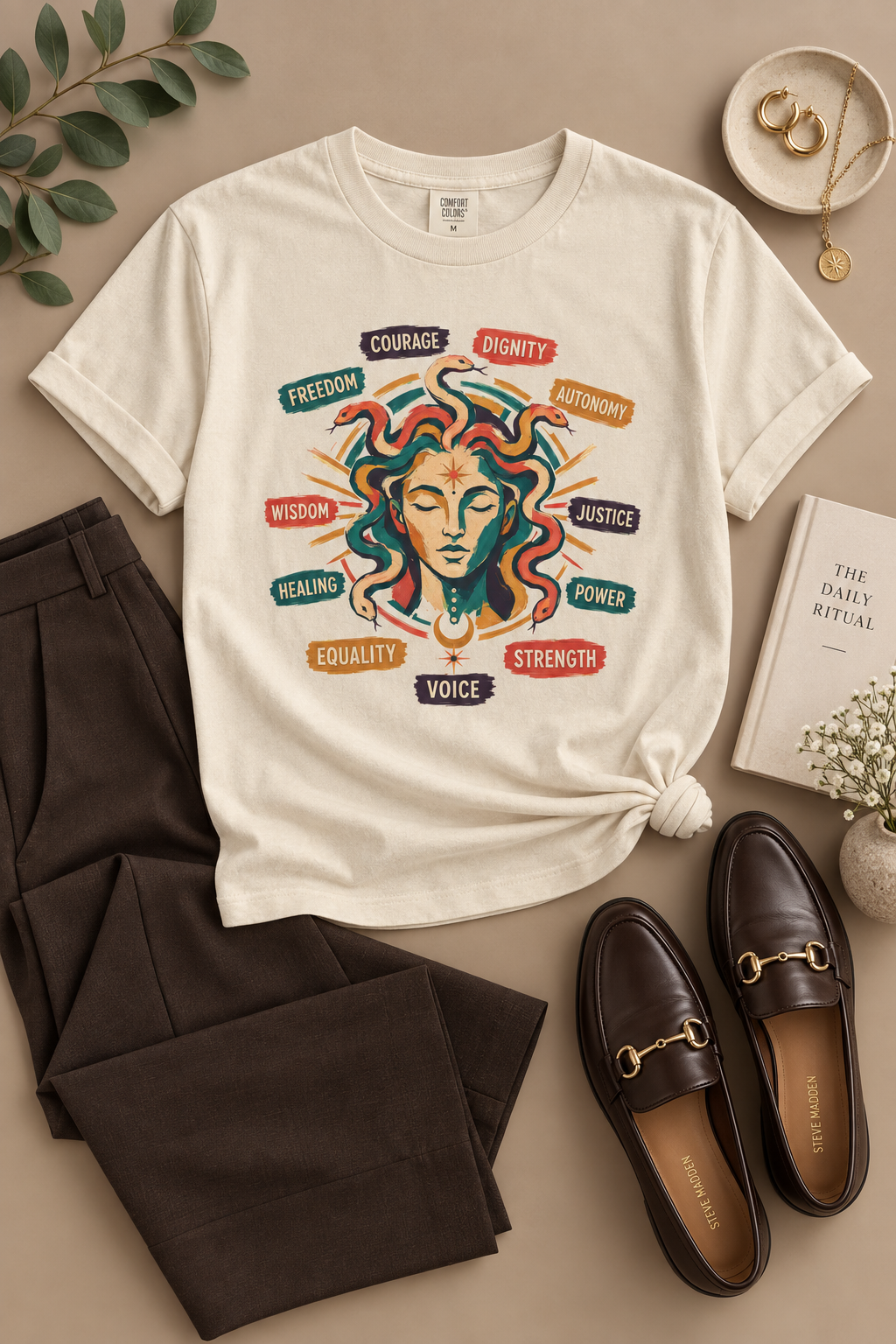 Medusa Shirt, Colorful Empowerment Graphic Tee