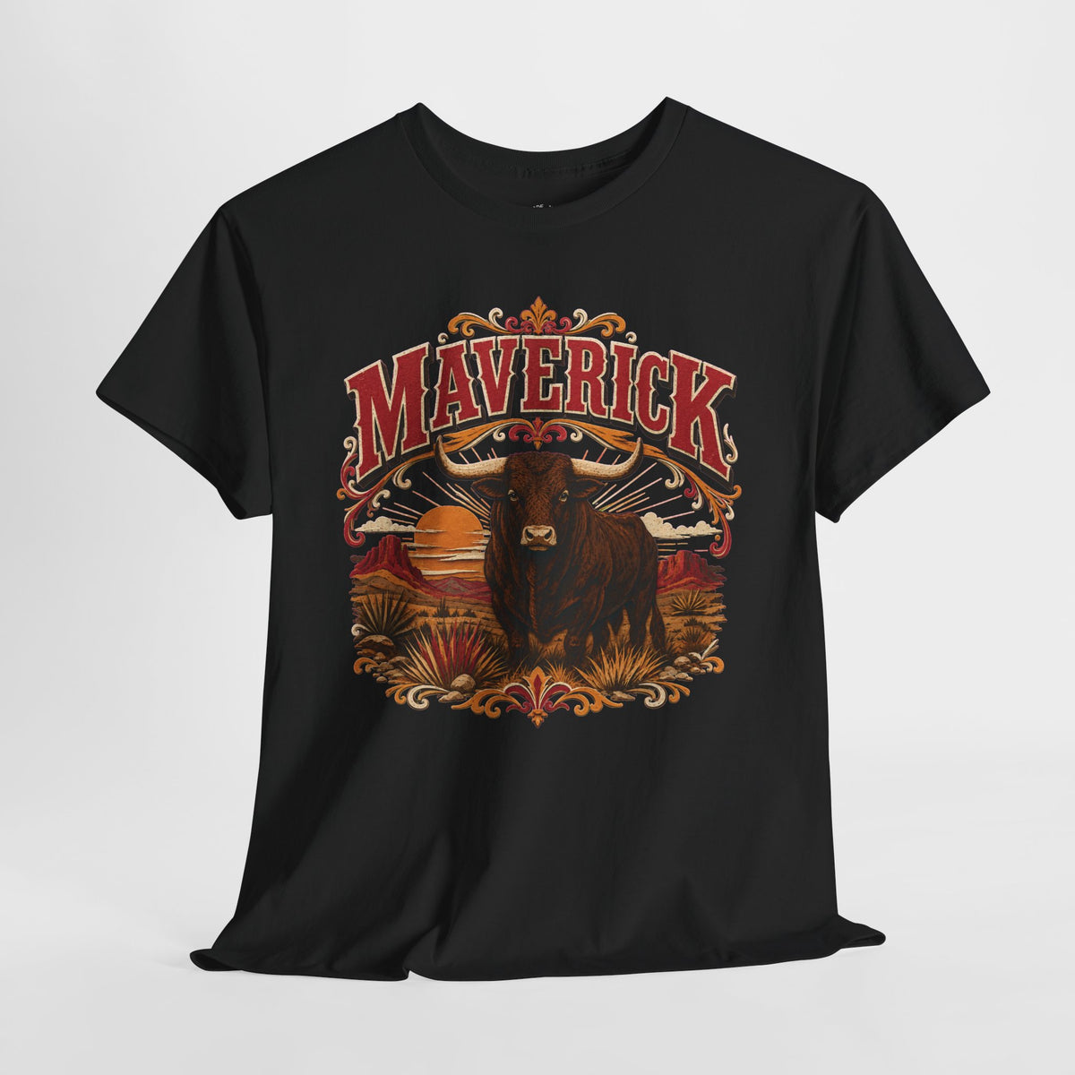 Maverick Shirt: Vintage Western Bull Graphic Tee