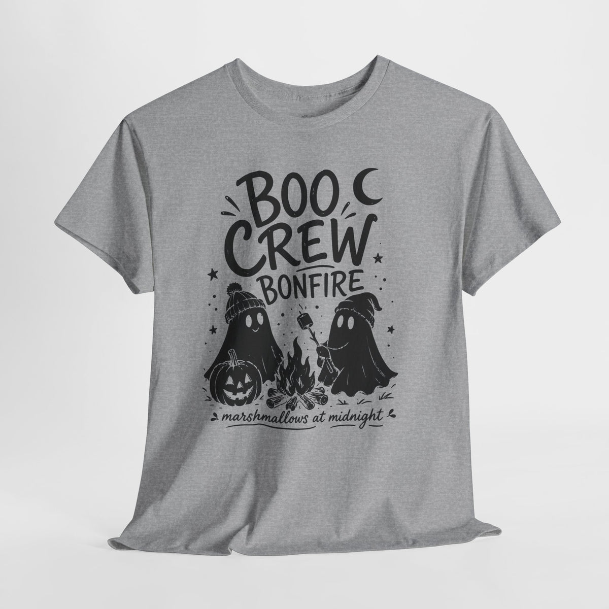 Boo Crew Ghost Bonfire Tee, Camping Outfit, Halloween Top, Fall Festival Casual Wear