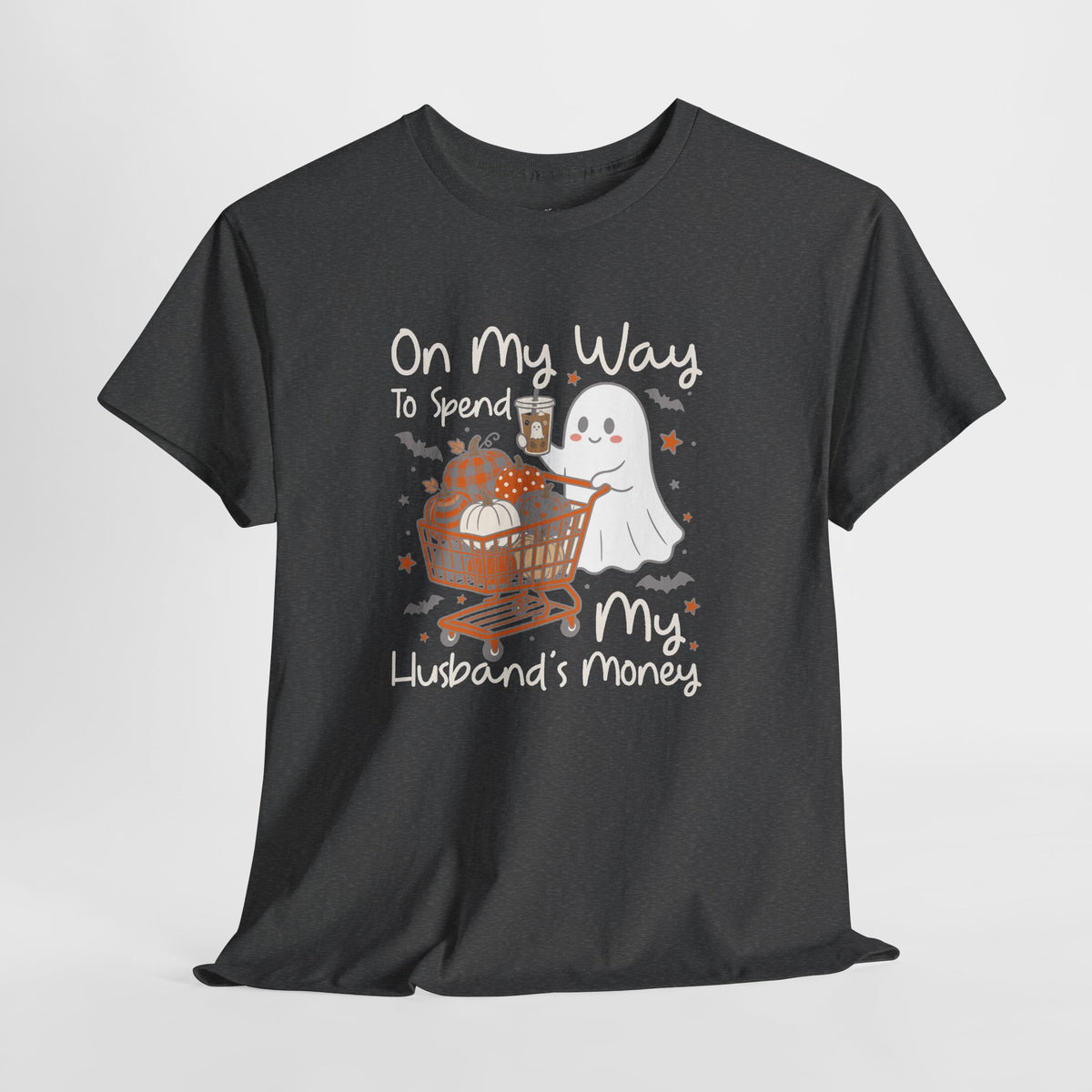 Funny Halloween Shirt: Husbands Money Ghost Shopping Tee