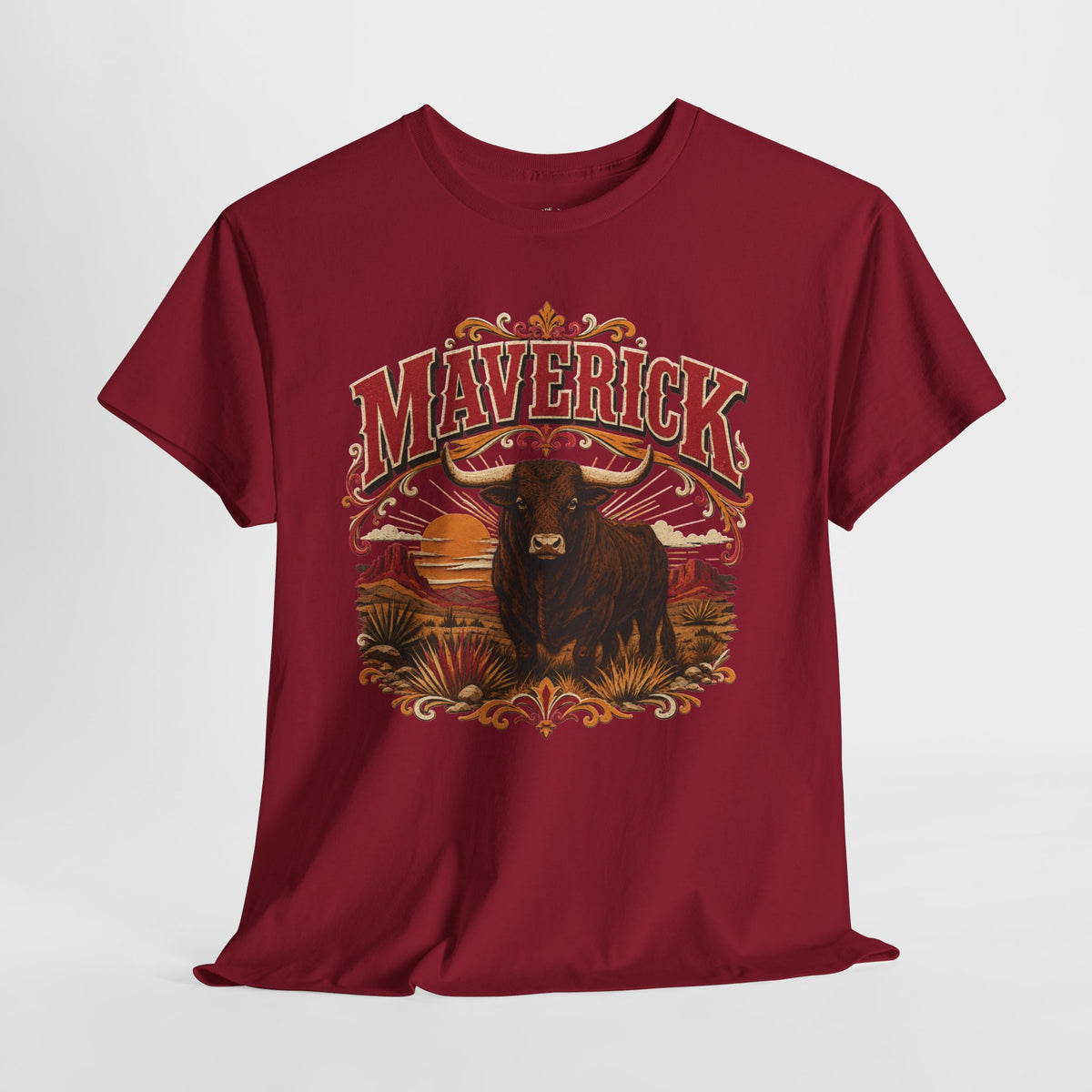 Maverick Shirt: Vintage Western Bull Graphic Tee