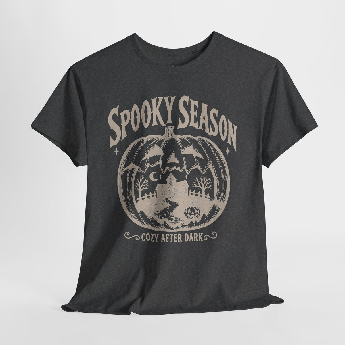 Spooky Season T-Shirt: Haunted Pumpkin, 100% Cotton