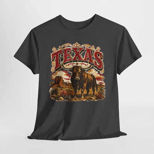 Texas Longhorn Shirt: Vintage Western Cattle Graphic Tee