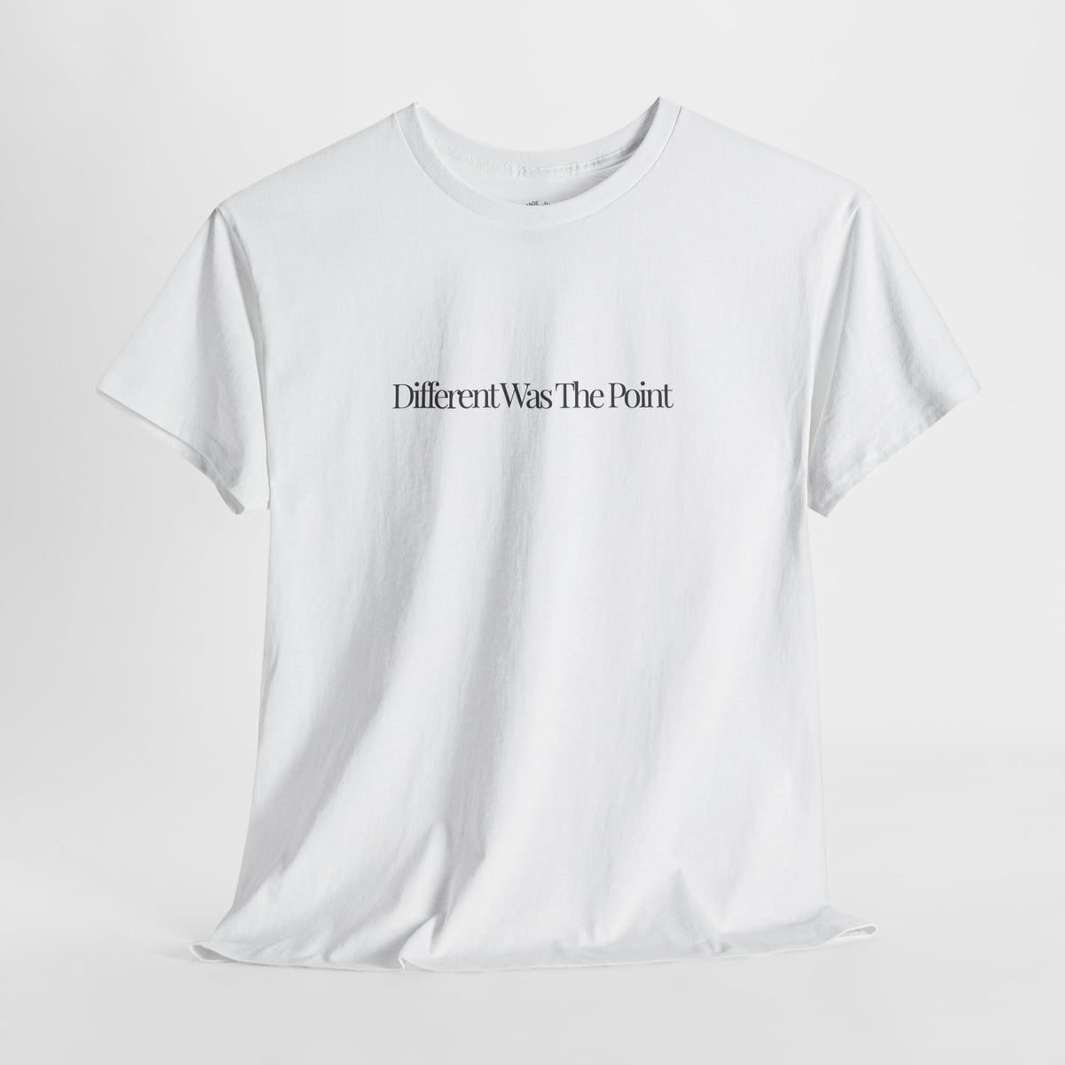 Individuality Shirt, Different Was the Point, Minimalist Unisex Cotton Tee