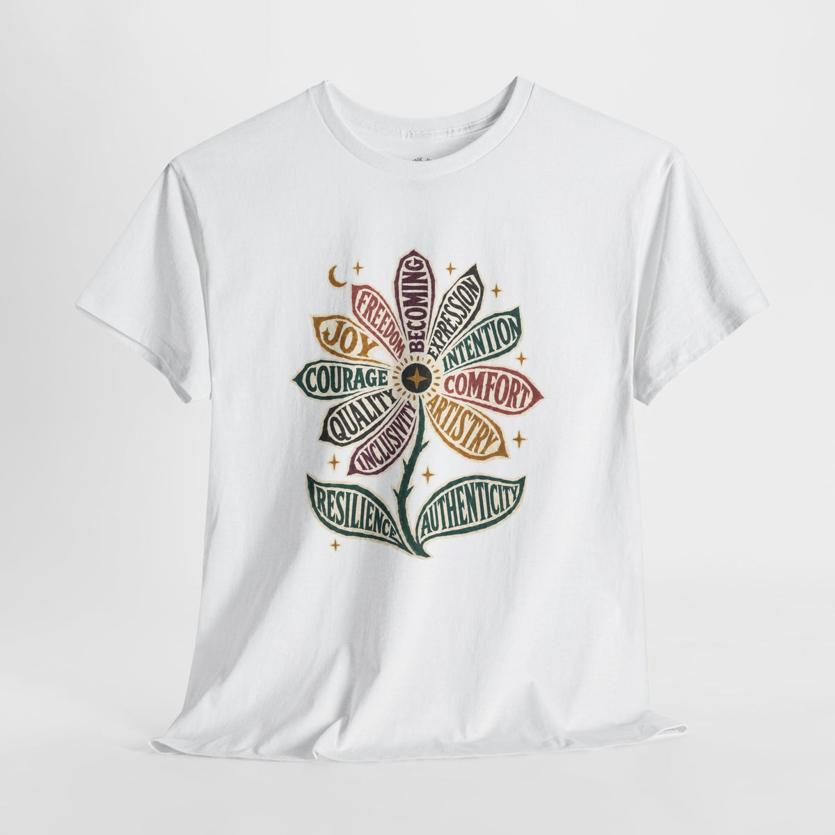 Personal Growth Shirt: Values Flower Graphic Tee