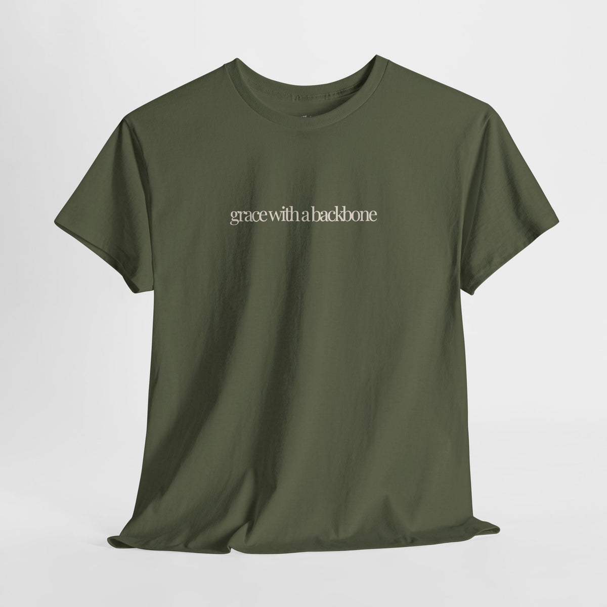 Grace Quote Shirt, Grace With a Backbone, Minimalist Cotton Tee