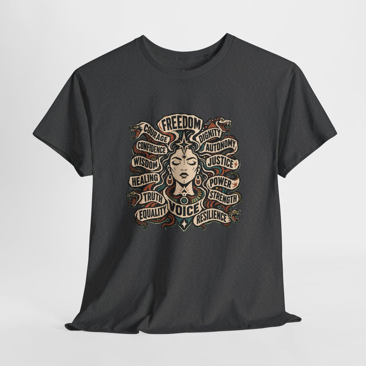 Empowerment Shirt: Serpent Portrait Graphic Tee