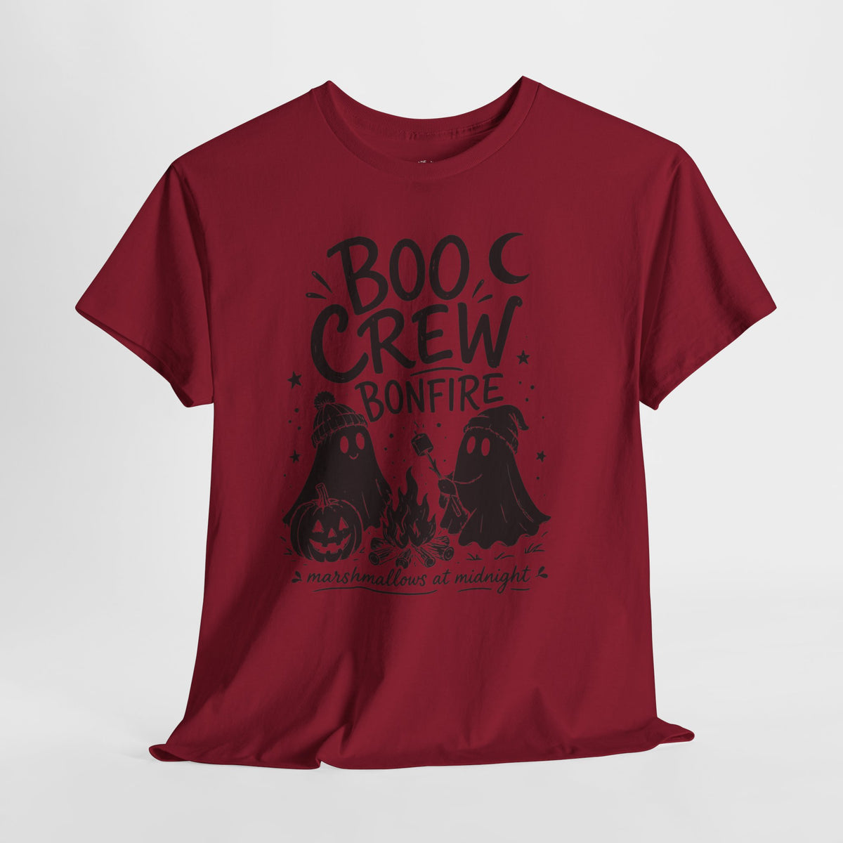 Boo Crew Ghost Bonfire Tee, Camping Outfit, Halloween Top, Fall Festival Casual Wear