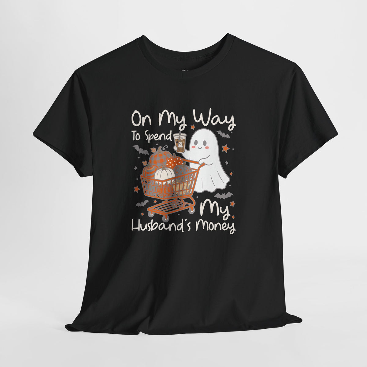 Funny Halloween Shirt: Husbands Money Ghost Shopping Tee