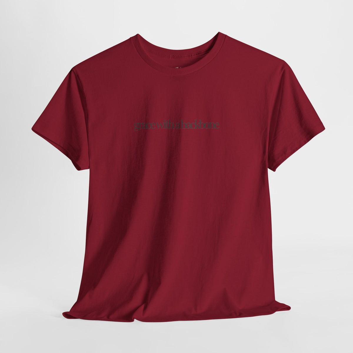 Grace Quote Shirt, Grace With a Backbone, Minimalist Cotton Tee