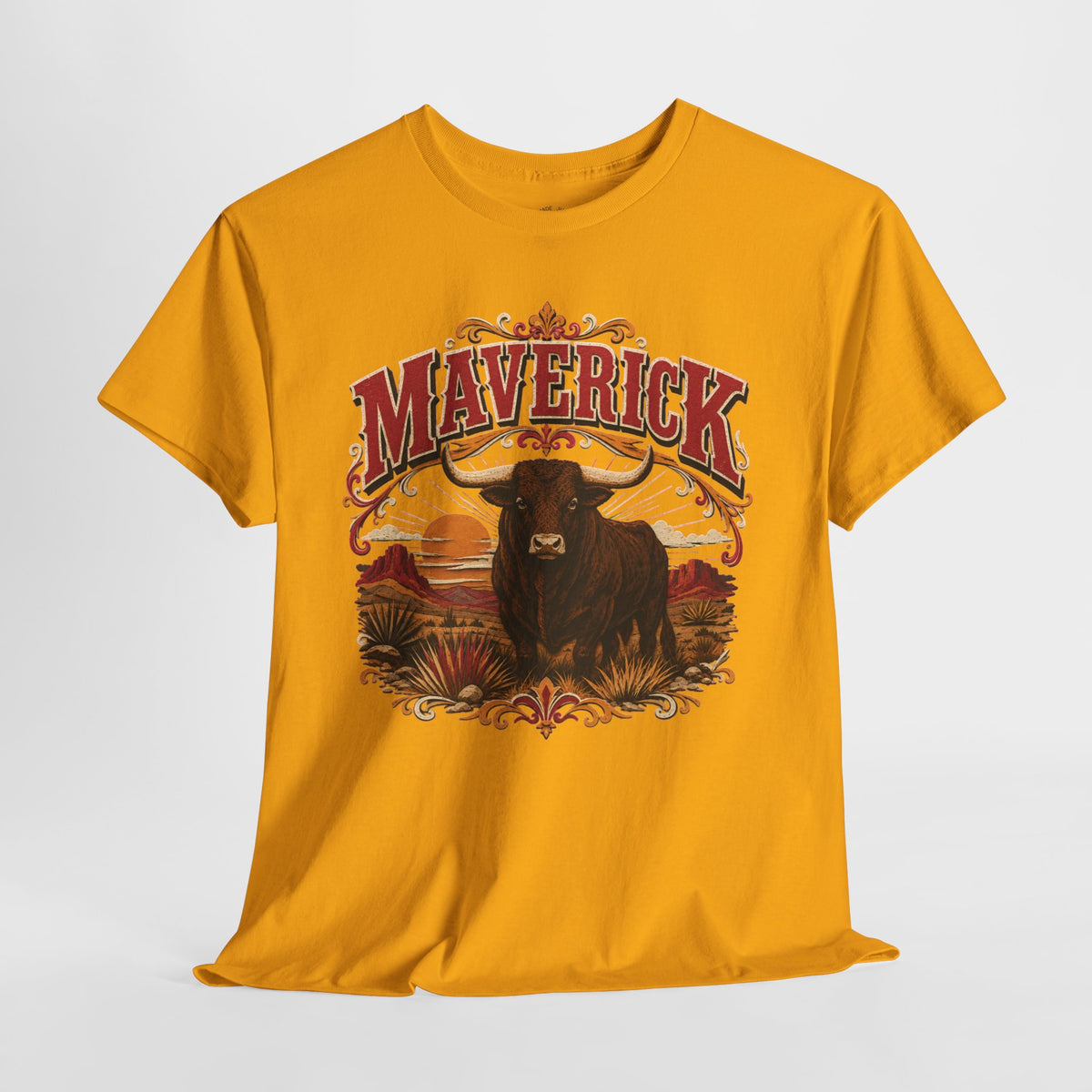 Maverick Shirt: Vintage Western Bull Graphic Tee