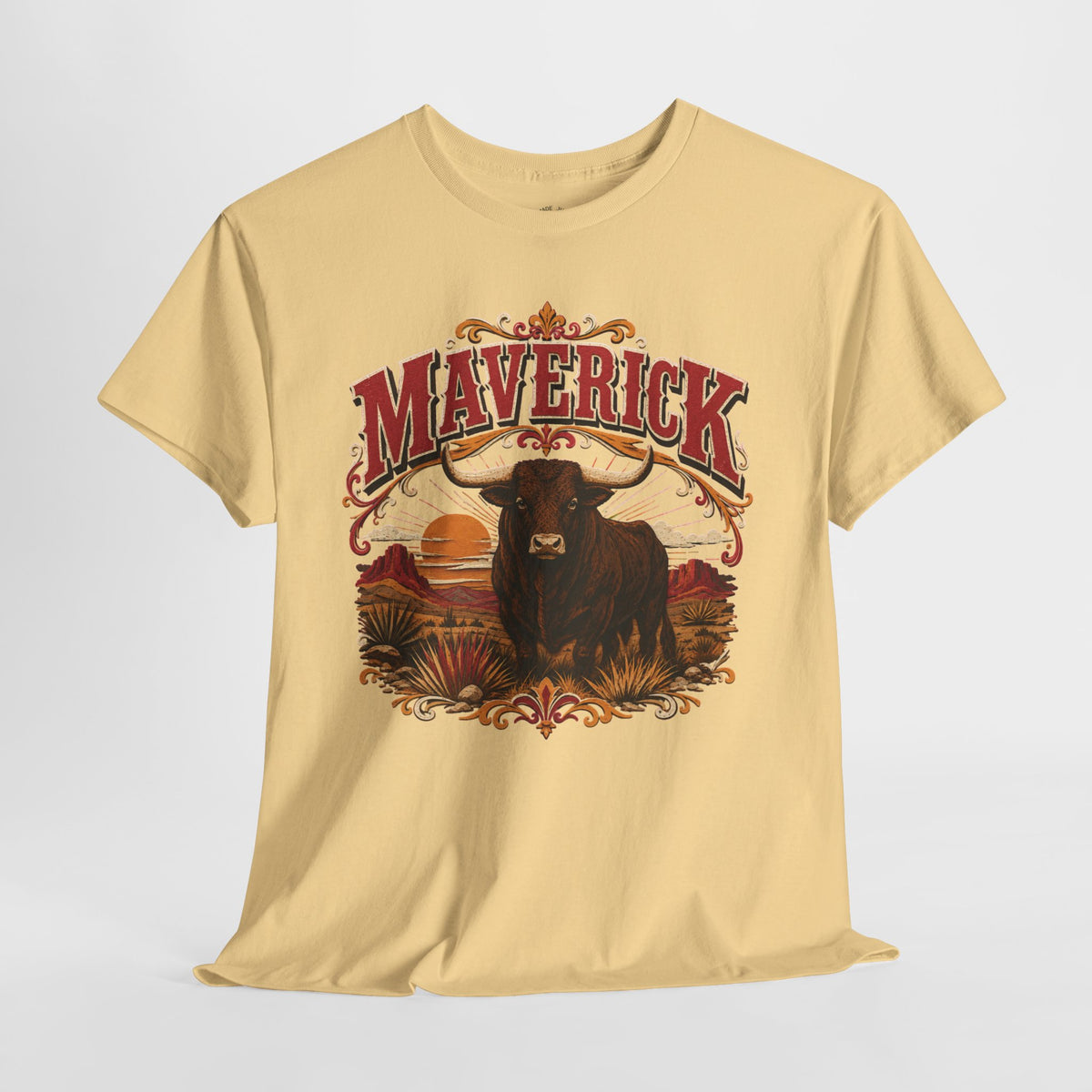 Maverick Shirt: Vintage Western Bull Graphic Tee