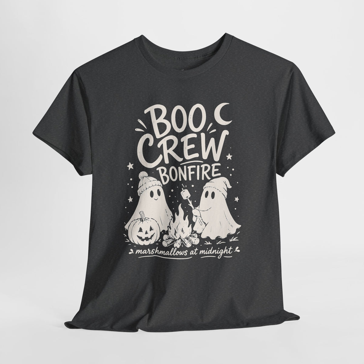 Boo Crew Ghost Bonfire Tee, Camping Outfit, Halloween Top, Fall Festival Casual Wear