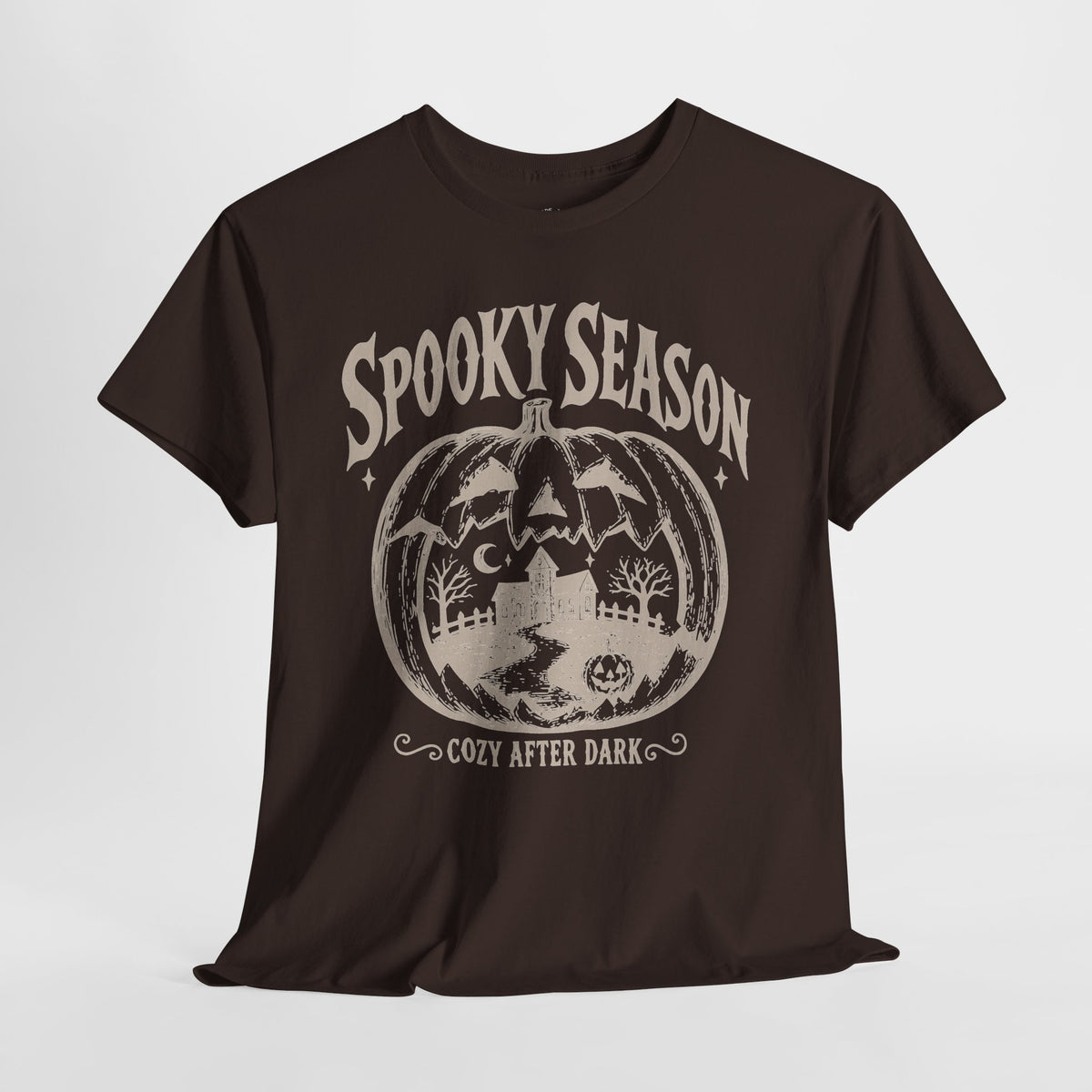 Spooky Season T-Shirt: Haunted Pumpkin, 100% Cotton
