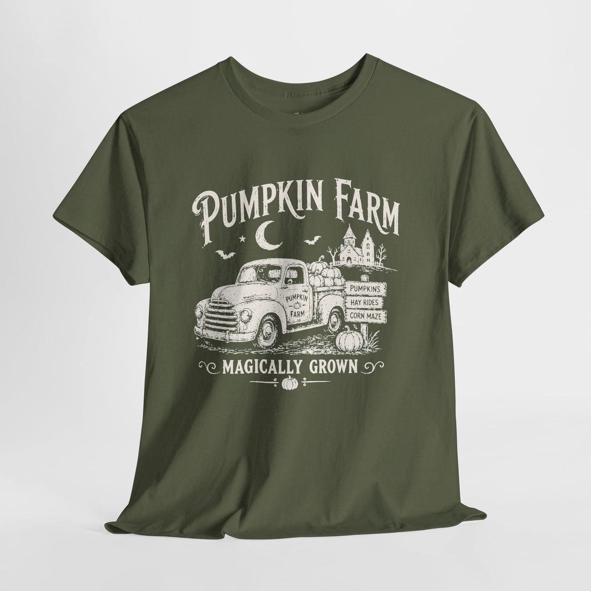 Pumpkin Patch T-Shirt: Vintage Farm Truck, 100% Cotton