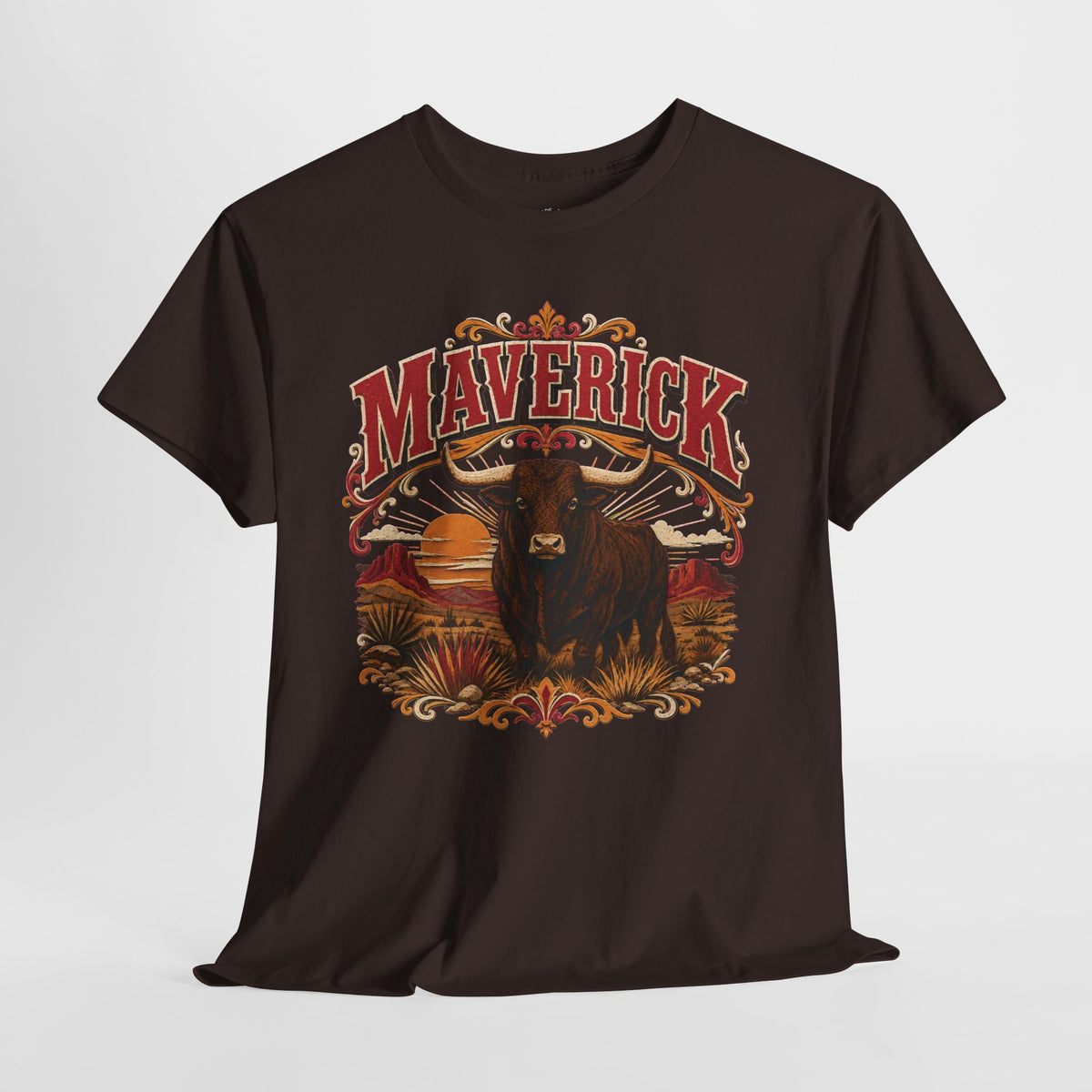 Maverick Shirt: Vintage Western Bull Graphic Tee