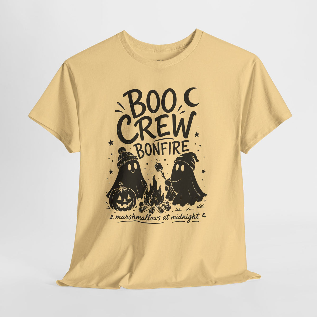 Boo Crew Ghost Bonfire Tee, Camping Outfit, Halloween Top, Fall Festival Casual Wear