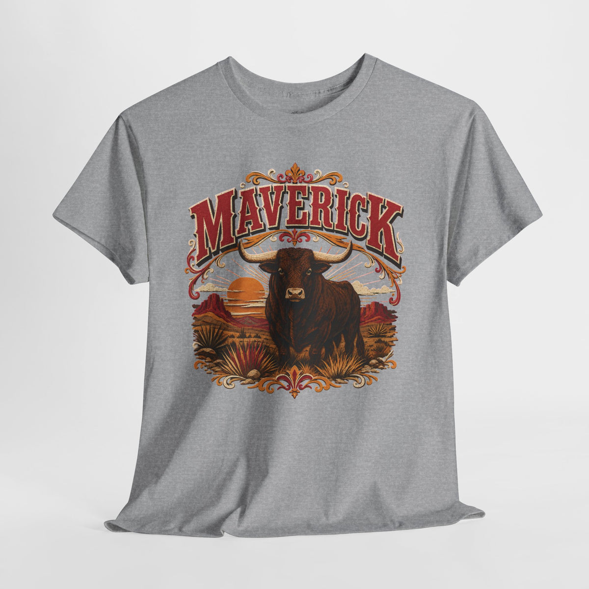 Maverick Shirt: Vintage Western Bull Graphic Tee