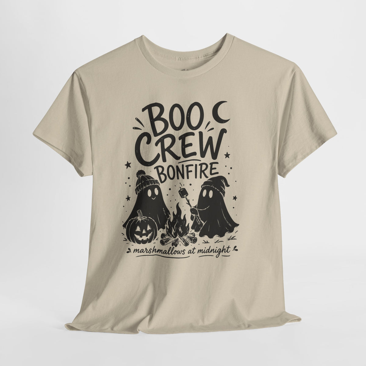 Boo Crew Ghost Bonfire Tee, Camping Outfit, Halloween Top, Fall Festival Casual Wear