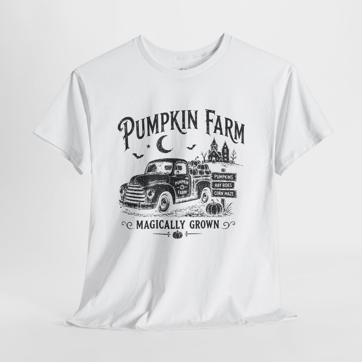 Pumpkin Patch T-Shirt: Vintage Farm Truck, 100% Cotton