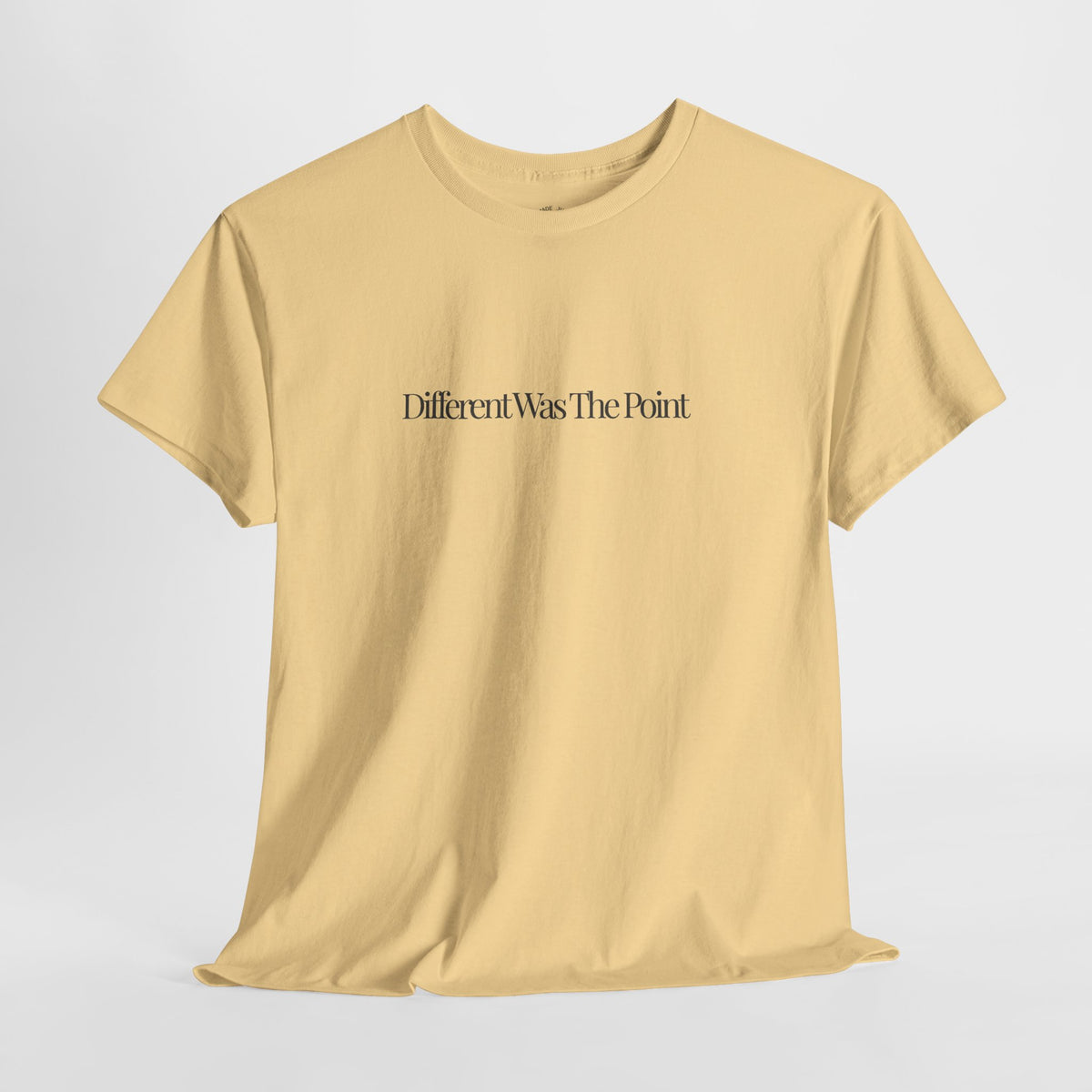 Individuality Shirt, Different Was the Point, Minimalist Unisex Cotton Tee