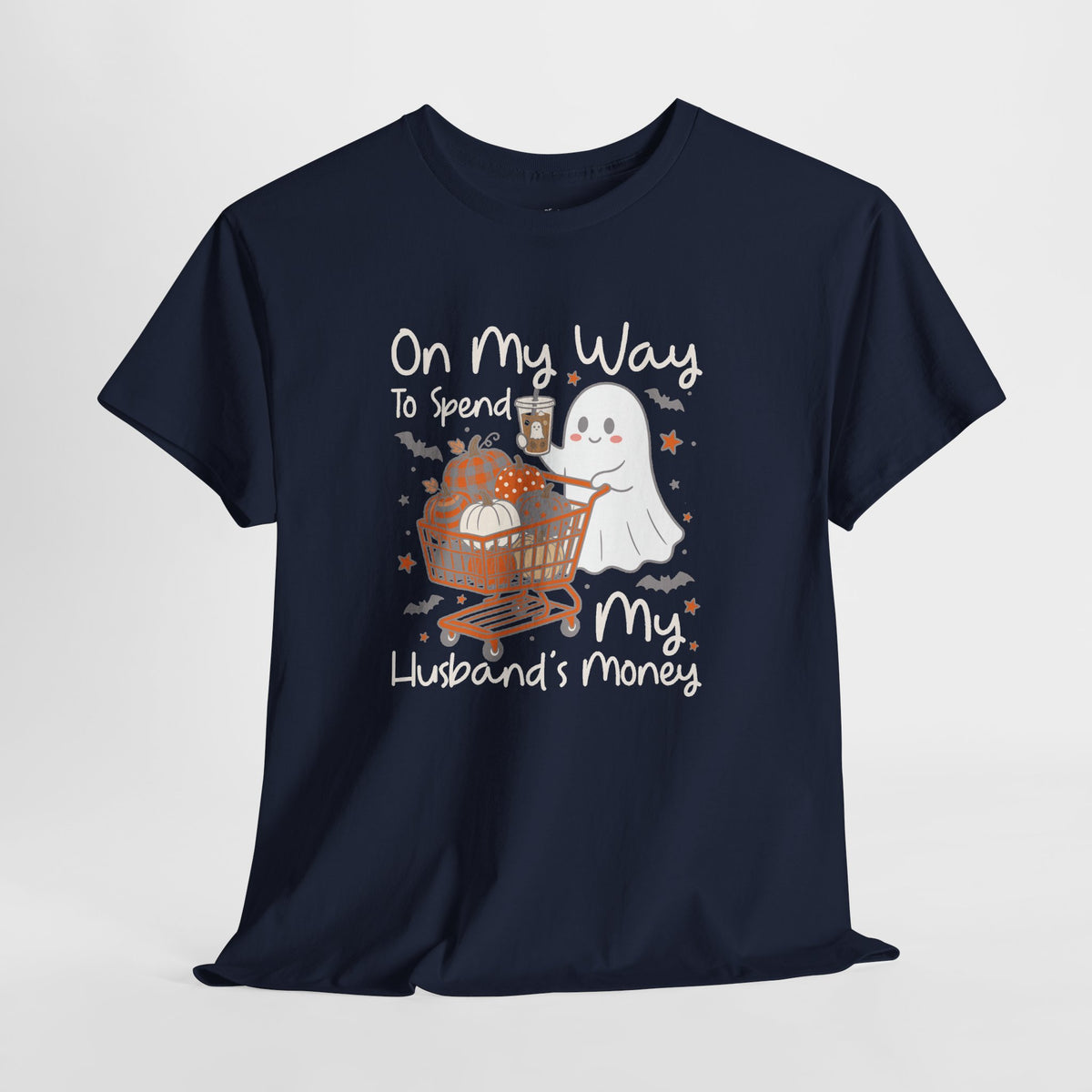Funny Halloween Shirt: Husbands Money Ghost Shopping Tee