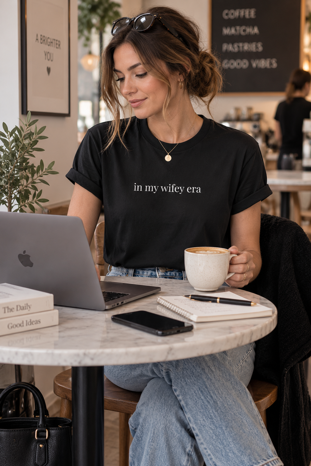 Wifey Era Shirt | Minimalist Wife Tee, Newlywed Gift, Marriage Era Cotton T-Shirt