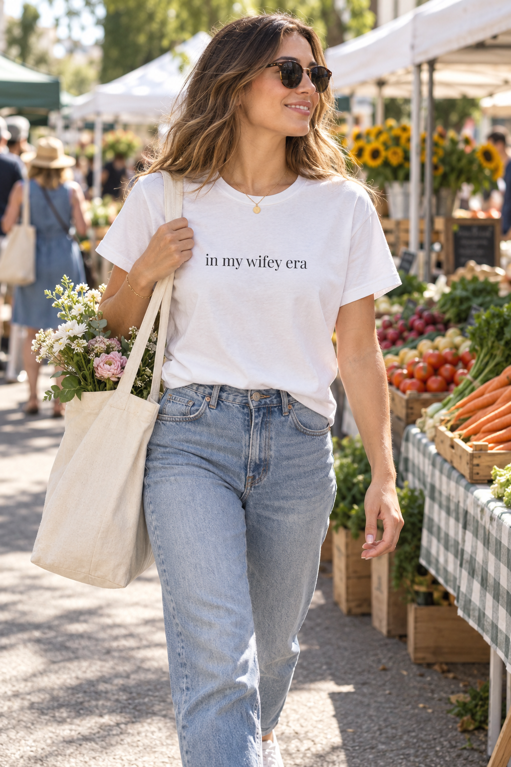 Wifey Era Shirt | Minimalist Wife Tee, Newlywed Gift, Marriage Era Cotton T-Shirt